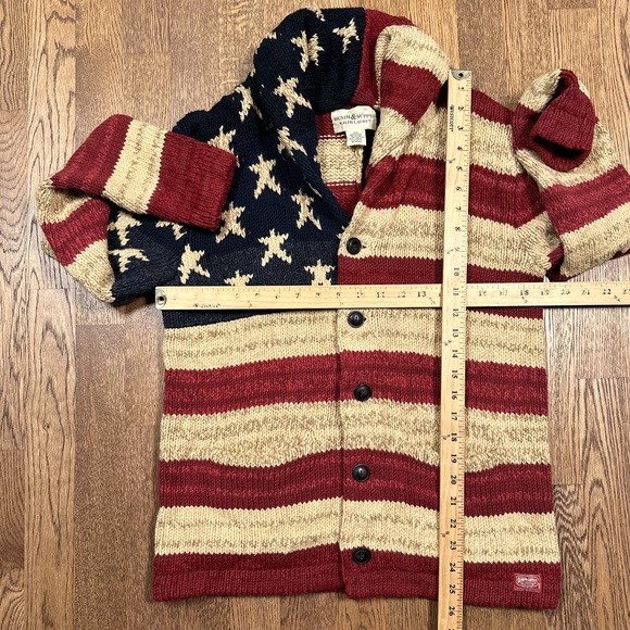 Ralph Lauren Denim & Supply USA Flag Heavyweight Shawl Cardigan Sweater Womens M - Picture 7 of 11